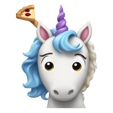 A unicorn baking a pie sticker