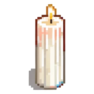 white candle sticker