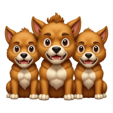 Perro de tres cabezas sticker