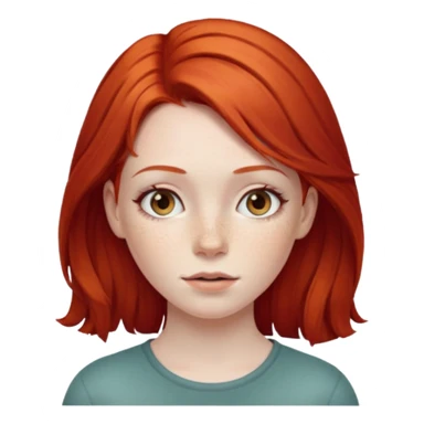 girl red hair sticker
