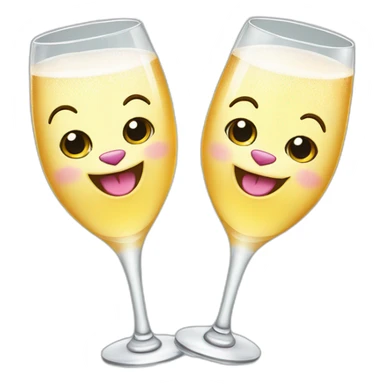 two happy cats clinking glasses of champagne sticker