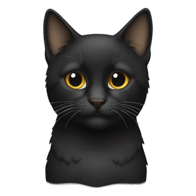 Faz uma emoji de um gato preto sticker