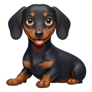 funny black dachshund sticker