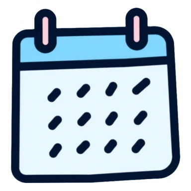 pastel blue calendar sticker