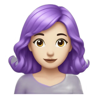 Cœur violet pale sticker