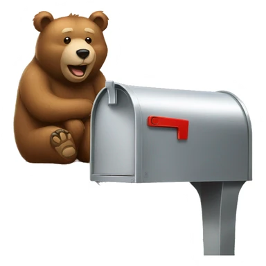 bear at mailbox sticker