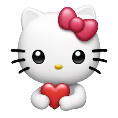 hello kitty with heart sticker
