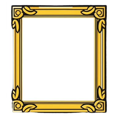 Friends tv show gold frame sticker
