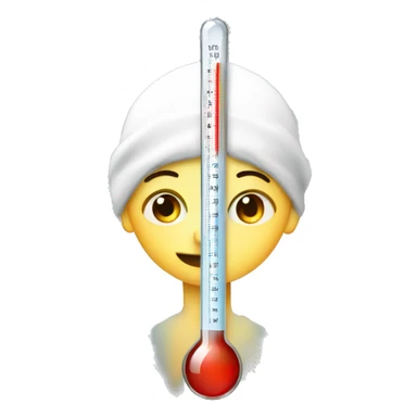 sick child, thermometer with high temperature sticker