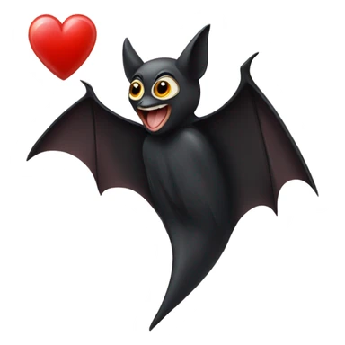 Fledermaus mit Herz sticker