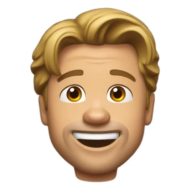 Brad Pitt riendo sticker