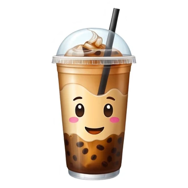 Flat lid iced coffee sticker