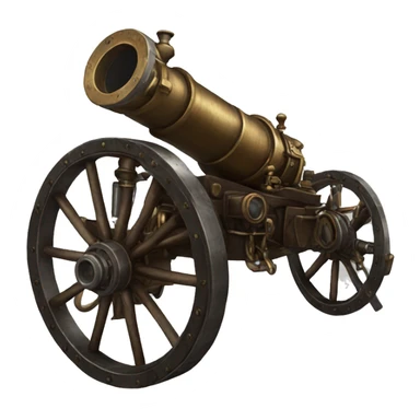 steampunk artillery canon sticker