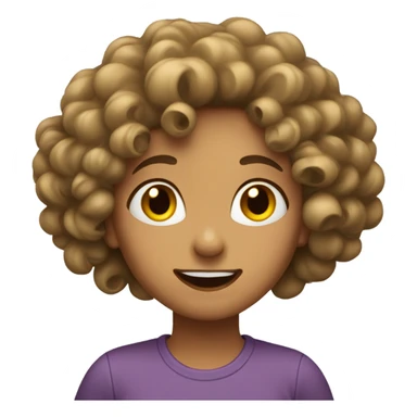 Girl with curls yapping sticker