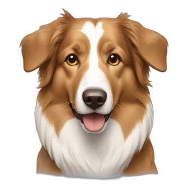 Lighg brown and white English shepherd sticker