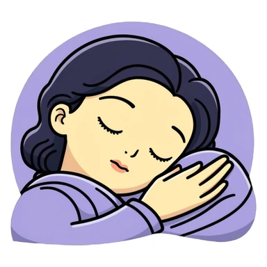 Mujer dormida  sticker