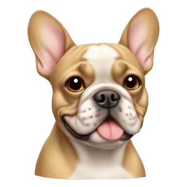 Tan French bulldog sticker