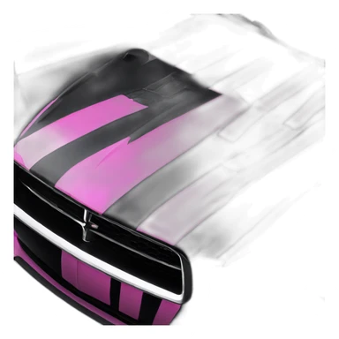 Pink stripes on black dodge charger sports car sticker