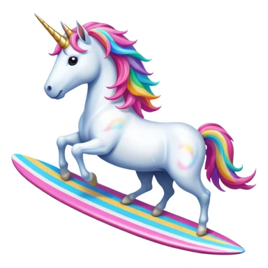 Unicorn surfing sticker
