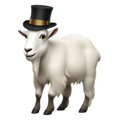 Mountain Goat wearing a top hat sticker