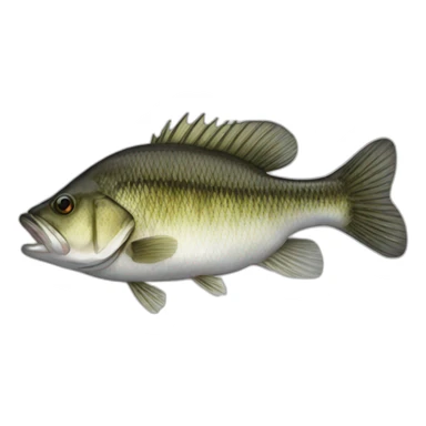 Black bass sticker