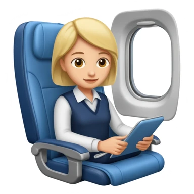 passanger in plane seat sticker
