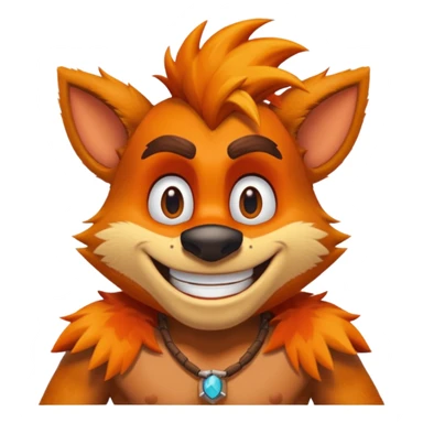 friendly crash bandicoot sticker