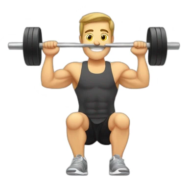 guy workout in gym with dumbell shoulder press sticker
