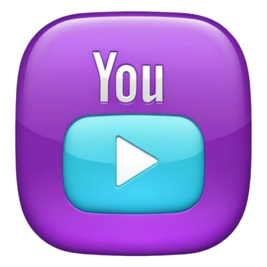 Purple and Cian Symbol youtube app sticker