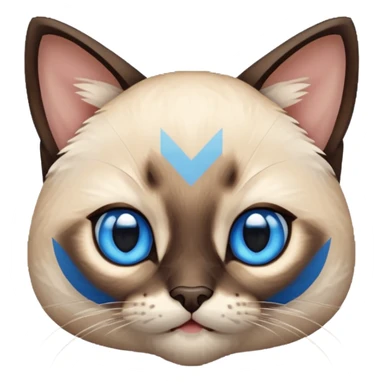 Face of Siamese Kitten in game pixelized style sticker