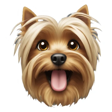 yorkshire terrier smiling sticker