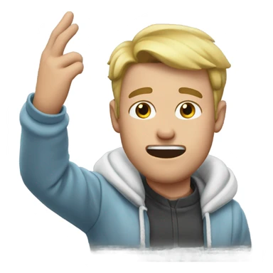 Cole Palmer doing his trademark cold celebration while crying sticker