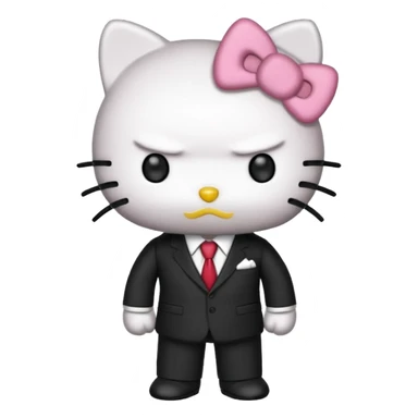Mafia boss hello kitty sticker