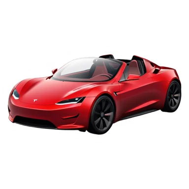 Tesla Roadster - Tesla (Model Year: 2020) (Iconic colour: Dark Red) sticker