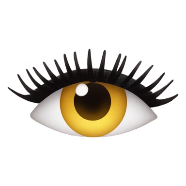 pink and gold eyelashes sticker