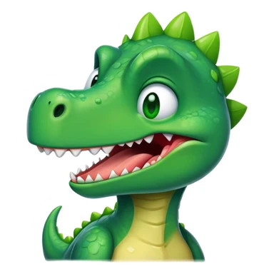face of an office dinosaur laughing with tears sticker