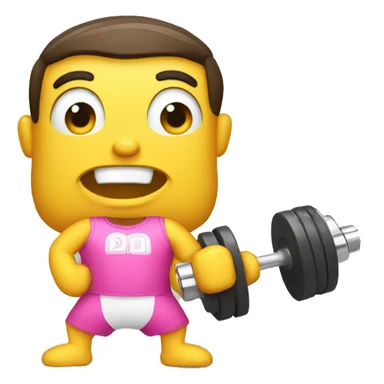 With gym dumbles  sticker