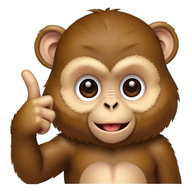 Monkey sticking up middle finger  sticker