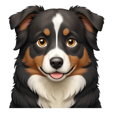 Black Australian shepherd with the name Kai sticker