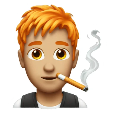 Orange hair with cigarette sticker