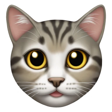 Mackerel colored tabby cat sticker