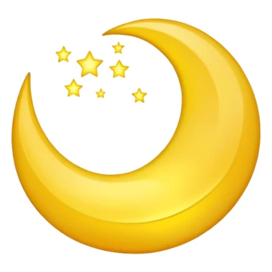 Crescent moon sticker
