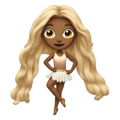 dancer with long purole hair sticker