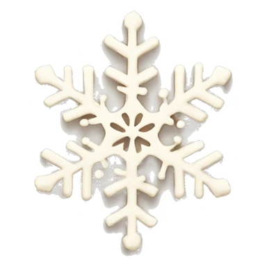 Beautiful beige snowflake sticker