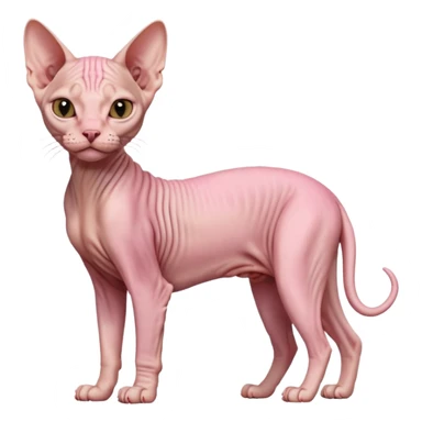 full body of sphynx cat, front view sticker