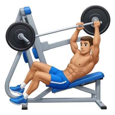 man with blue shorts exercising using side-deltoid-machine sticker