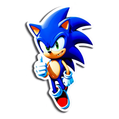 Sonic thumbs up sticker