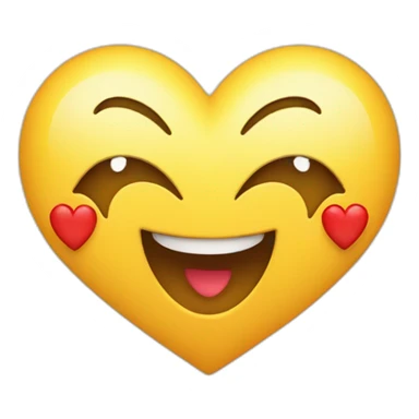 Smiling face with smiling eye and three heart sticker