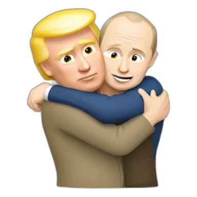 putin-and-donald-trump-hugging sticker