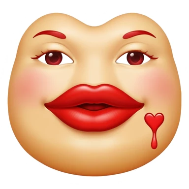Fat kiss lips  sticker